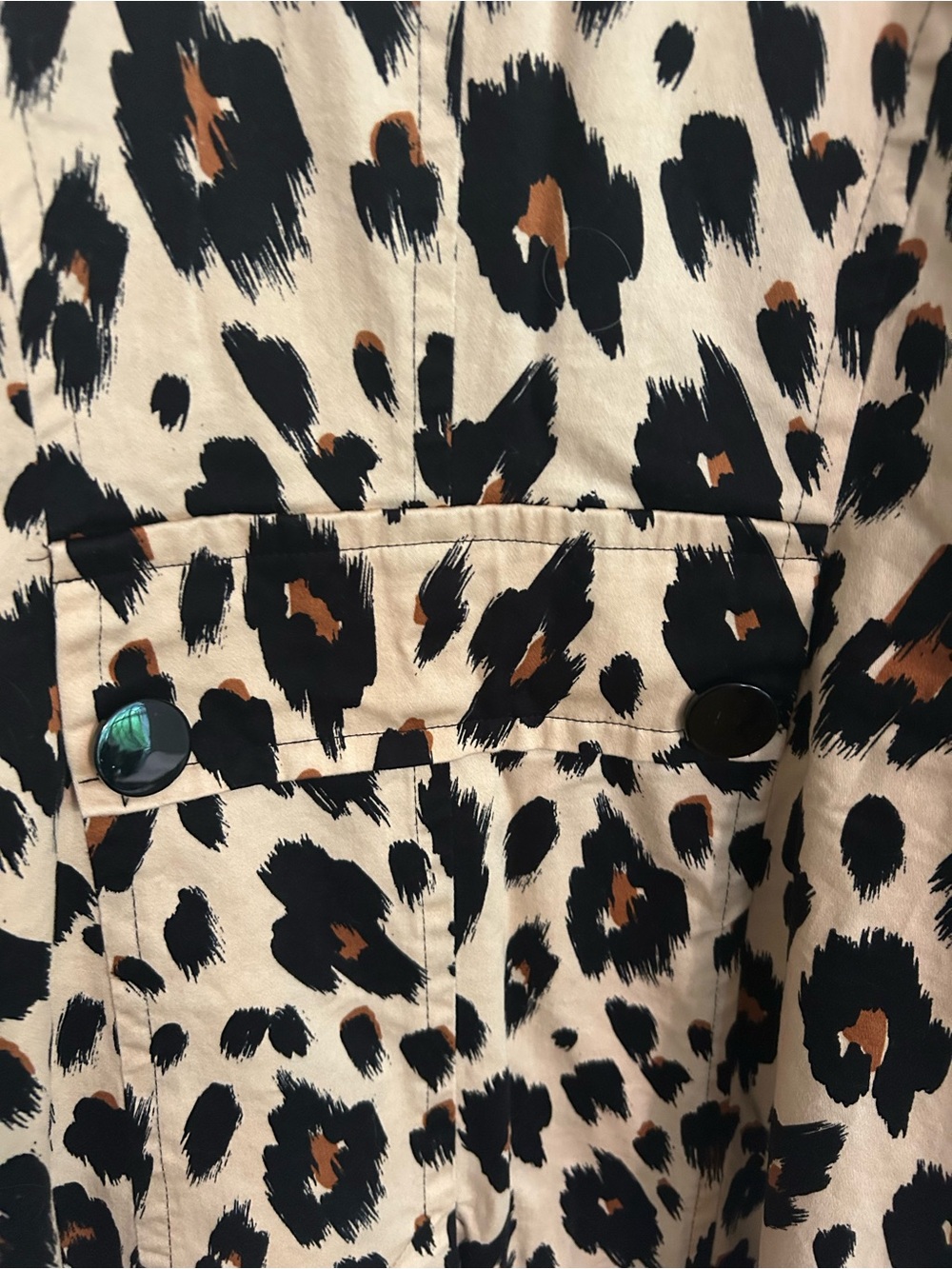 Robert Louis Leopard Print Trench Coat - Beige, Black & Brown - Picture 5 of 13